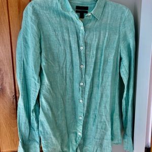 NWOT J Crew perfect shirt linen button down 6